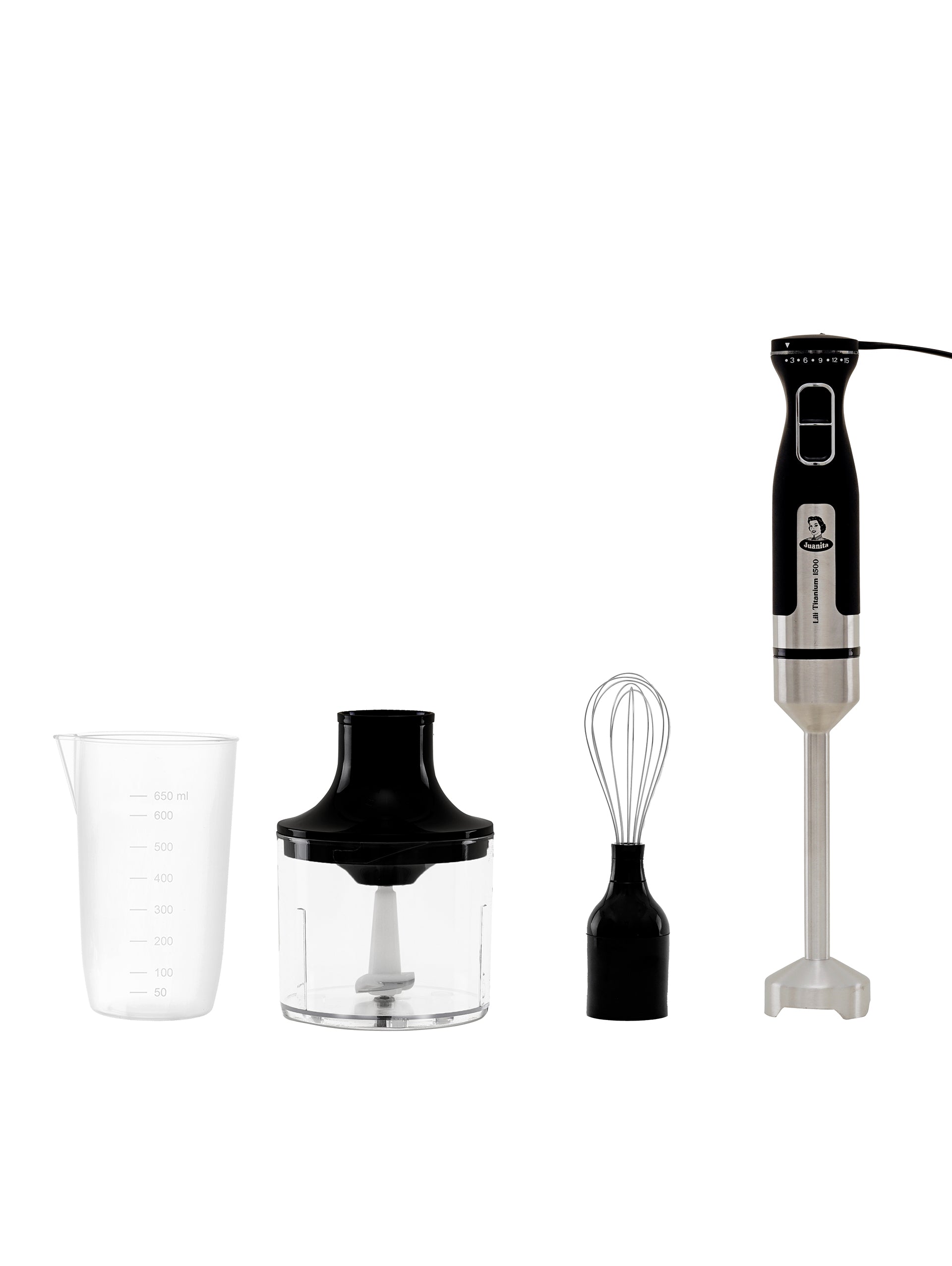 Lili Titanium Batidora de Mano - 1500W - Accesorios incluidos