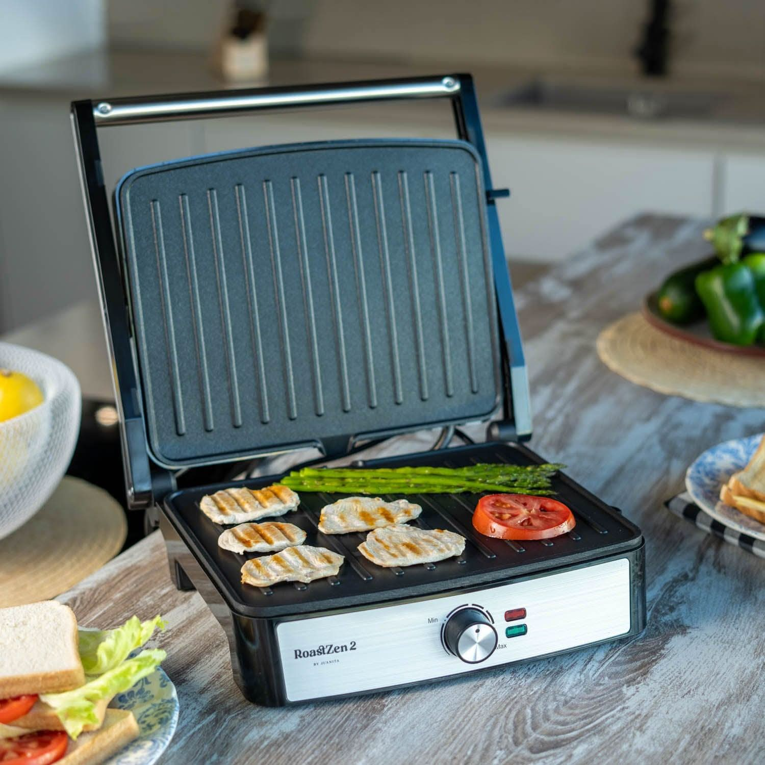 OFERTA FLASH - RoastZen 2  - Sandwichera Grill de 2200W de Potencia - Juanita