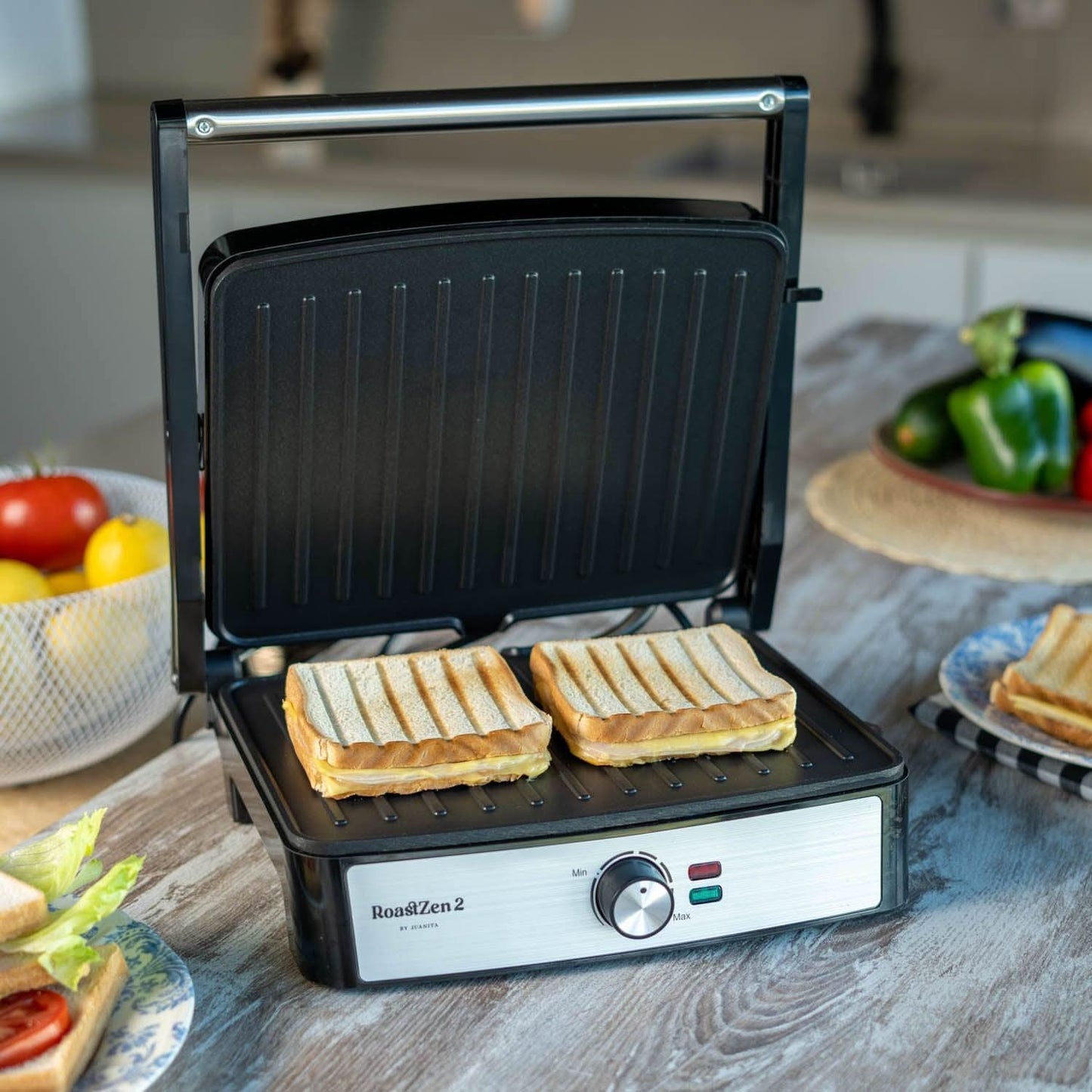 OFERTA FLASH - RoastZen 2  - Sandwichera Grill de 2200W de Potencia - Juanita